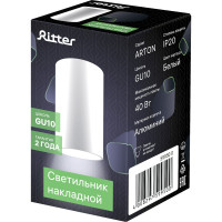 Накладной светильник Ritter Arton цилиндр, 55x100, GU10, алюминий, белый 59950 0