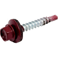 Кровельный саморез КРЕП-КОМП 4,8x35, RAL3005, красное вино, 250 шт. ск353005кф