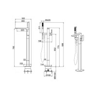 Смеситель для ванны с душем ALLEN BRAU Infinity 5.21009-31 00265452