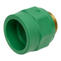 Комбинированная муфта Banninger полипропиленовая, зеленая, 63x2 НР 7R11118011