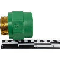 Комбинированная муфта Banninger полипропиленовая, зеленая, 63x2 НР 7R11118011