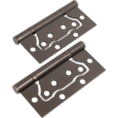 Стальная петля PUERTO, плоский колпачок, без врезки, матовый черный никель, 2 шт. IN100-2S FH MBNбезВР