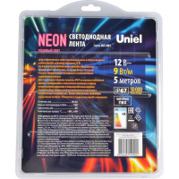 Гибкая светодиодная лента Uniel NEON ULS-N01-2835-120LED/m-6mm-IP67-DC12V-9W/m-5M-PINK UL-00009090