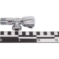 Угловой вентиль DOUBLE-LIN хром Ду=1/2x3/4 LL3055 (1/2x3/4)