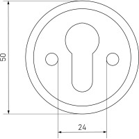 Накладка для ц/м для финских дверей Аллюр 016PZ-50 PB золото 14057