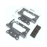 Петля накладная VETTORE FLUSH 100×75×2.5mm CP Хром, 2шт 20634