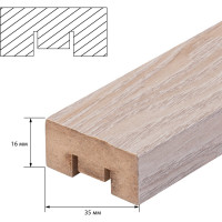 Интерьерная рейка Стильный Дом 11 шт, 2700x16x35 мм, ясень светлый v530668