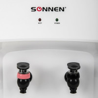 Водонагреватель-кулер SONNEN TSH-02T без охлаждения, настольный, 2 крана, белый 455412