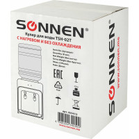 Водонагреватель-кулер SONNEN TSH-02T без охлаждения, настольный, 2 крана, белый 455412