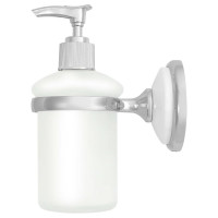 Дозатор для жидкого мыла Solinne Blanco стеклянный хром, стекло-сатин B-51106 2516.133