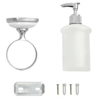 Дозатор для жидкого мыла Solinne Blanco стеклянный хром, стекло-сатин B-51106 2516.133