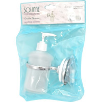 Дозатор для жидкого мыла Solinne Blanco стеклянный хром, стекло-сатин B-51106 2516.133