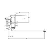 Смеситель для ванной G-Lauf NEB7-B123