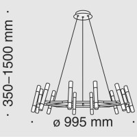 Подвесной светильник MAYTONI Vigo 24хG9x25 W MOD031PL-24B