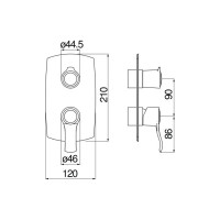 Смеситель для ванны Nobili SOFI (внешняя часть), золото WE81102/SIGDP 00000106794