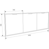 Экран для ванны 1Marka 170 Grunge Loft дуб вотан Ц0000008790