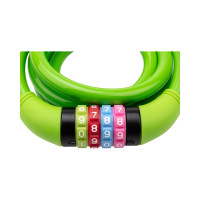 Тросовый кодовый замок для велосипедов и колясок Четыре сезона 150 см, зеленый 79-0213