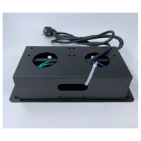 Выдвижной встраиваемый блок розеток Inrior выдвижная розетка, на 2 EURO розетки и 2 USB-A+C, черный, TORO-33-20