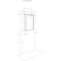 Зеркальный шкаф AQUATON Верди PRO 50 белый, ясень фабрик 1A195802VDAV0
