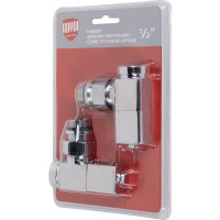 Набор дизайн-вентилей ROYAL THERMO CUBE угловой, хром, 1/2" НС-1193191