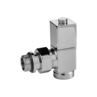 Набор дизайн-вентилей ROYAL THERMO CUBE угловой, хром, 1/2" НС-1193191