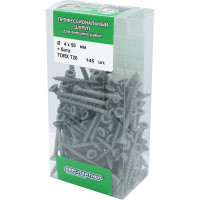 Усиленный саморез с антикоррозионным покрытием ЕВРОПАРТНЕР 4.0x50, TORX20 + бита, 145 шт. B3 0063