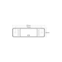 Контроллер MAKSILED RGB 5-24В, 60/144/288Вт, 3 канала х 4А, IP40, пульт, 87x24x15мм ML-CT-N30