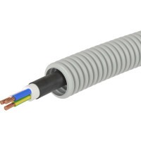 Труба DKCПВХгофр.д.16ммскабел.ГОСТ+ВВГнгLS3*2,550м 9S91650DIY