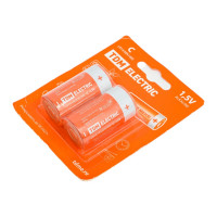 Батарейка LR14 C TDM ELECTRIC Alkaline 1,5V BP-2 (упаковка 2 штуки) SQ1702-0011