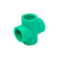 Прямая крестовина Blue Ocean полипропиленовая, 25 мм зеленый PPRF/CP(G)-25