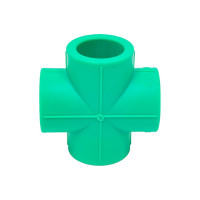 Прямая крестовина Blue Ocean полипропиленовая, 25 мм зеленый PPRF/CP(G)-25