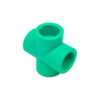 Прямая крестовина Blue Ocean полипропиленовая, 25 мм зеленый PPRF/CP(G)-25