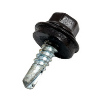 Кровельный саморез КРЕП-КОМП 4,8x19 RAL8019, серо-коричневый, Kn KENNER, 300 шт. ск48198019ф