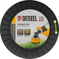 Леска FLEX CORD квадрат 3 мм, 111 м, на DIN катушке для триммера Denzel 96294