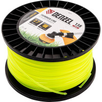 Леска FLEX CORD квадрат 2.7 мм, 138 м, на DIN катушке для триммера Denzel 96293