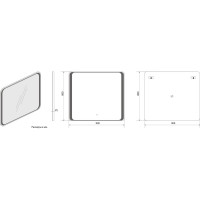 Зеркало с подсветкой Art&Max Elegant 900x800 AM-Ele-900-800-DS-F