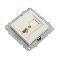Механизм компьютерной 1-местной розетки RJ45 OVIVO CAT6, белый, 600-000301-229