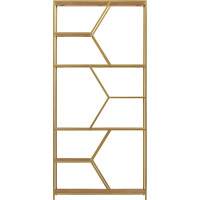 Стеллаж GreenWeen MALTA, золотой каркас, полки ЛДСП Робиния, 1920x900x300 GW-MALTA-G-LD-R