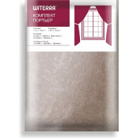 Портьерная штора для кухни witerra блэкаут элегия светлое золото 135x180 см 1 шт 45429