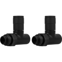 Набор дизайн-вентилей ROYAL THERMO PIANO прямой (черный) 1/2 НС-1422580