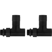 Набор дизайн-вентилей ROYAL THERMO PIANO прямой (черный) 1/2 НС-1422580