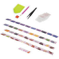 Алмазная мозаика ОСТРОВ СОКРОВИЩ Картина стразами 40x50 см, Лавандовое поле, на подрамнике 662426