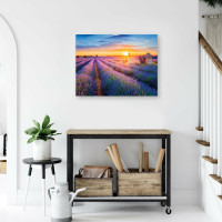 Алмазная мозаика ОСТРОВ СОКРОВИЩ Картина стразами 40x50 см, Лавандовое поле, на подрамнике 662426