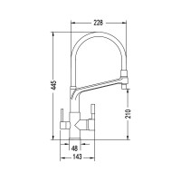 Смеситель для кухни ROSE с подключением к фильтру питьевой воды, золото R658E