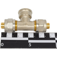 Тройник с 2 адаптерами APE ВР1/2х16 732L 12x16