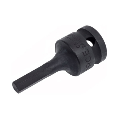 Ударная цельная головка-бита 6 гранная 7 мм, 1/2", 60 мм FORCE 24406007