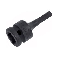 Ударная цельная головка-бита 6 гранная 7 мм, 1/2", 60 мм FORCE 24406007