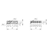Нулевая шина EKF PE 63.04 латунь 10 шт PROxima sn0-63-04