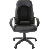 Компьютерное офисное кресло руководителя BRABIX Strike EX-525, с подлокотниками, экокожа 531381