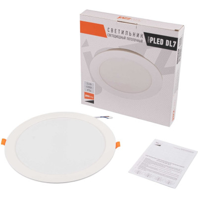 Светодиодный светильник Jazzway PLED DL7 WH Downlight 24Вт 4000К 220х26мм IP54 ДВО встраив. 5042568